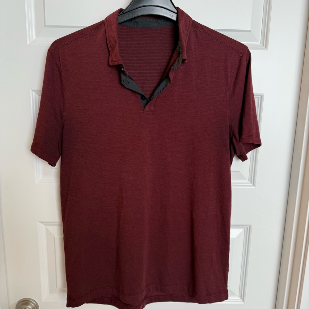 Lululemon Athletica Red Polo Shirt Relaxed Fit